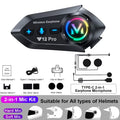 1/2X Music Interphone Bluetooth 5.3 Motorcycle Helmet Intercom Headset Waterproof 300M Intercomunicador Speaker Earphone